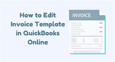 How To Edit Quickbooks Invoice Template