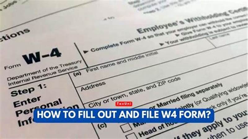 How To File W4 Form
