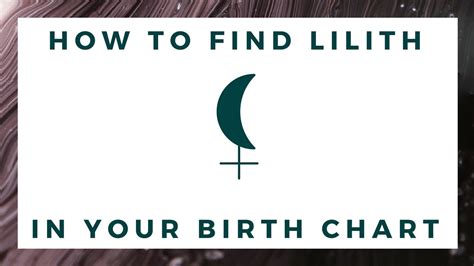 How To Find Lilith In My Chart