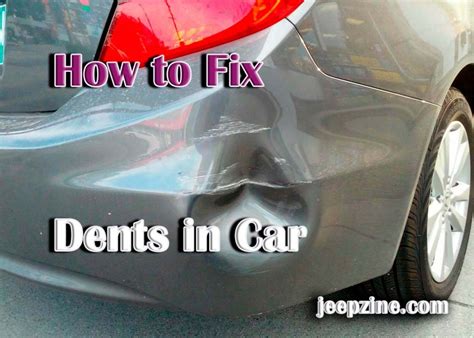 How To Fix Dent In Car