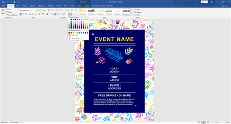 How To Make A Flyer Template In Microsoft Word 2007