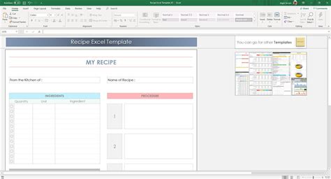 How To Make A Recipe Template In Excel