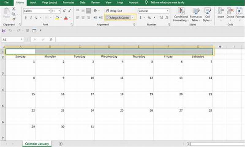 How To Make Calendar Using Excel