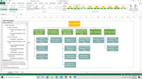 How To Make Organizational Chart In Excel