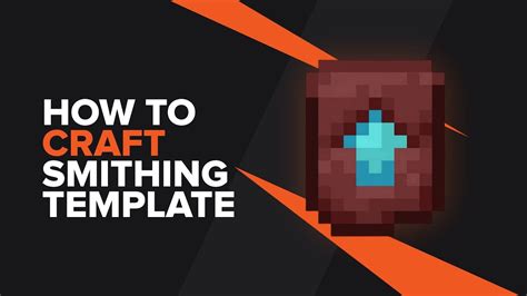 How To Make Smithing Template In Minecraft