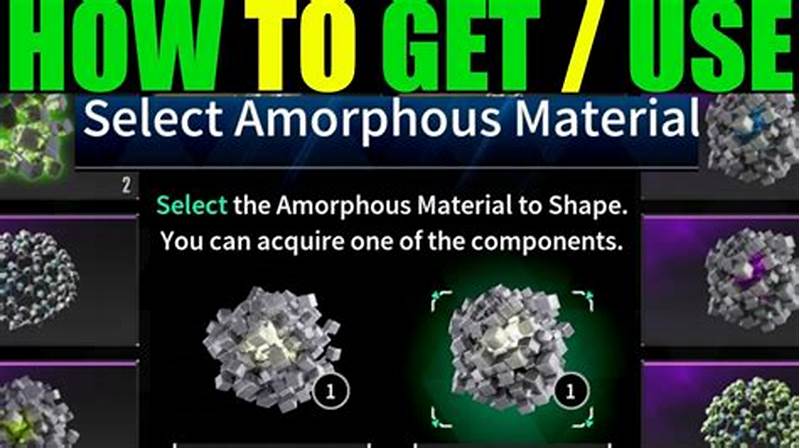 How To Open Amorphous Material Pattern
