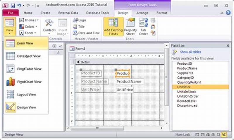 How To Open In Form View Access