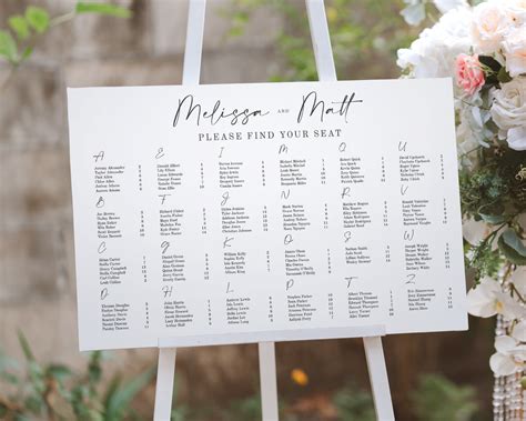 How To Organize A Wedding Seating Chart