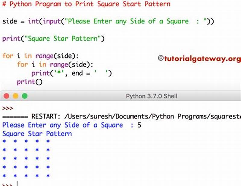 How To Print Square Pattern In Python