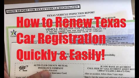 How To Renew Car Registration Texas