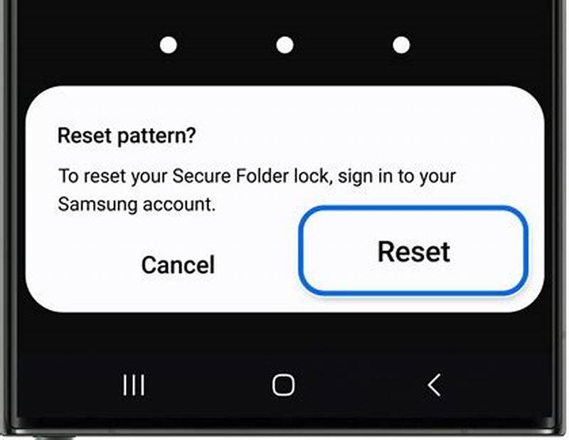 How To Reset Secure Folder Pattern