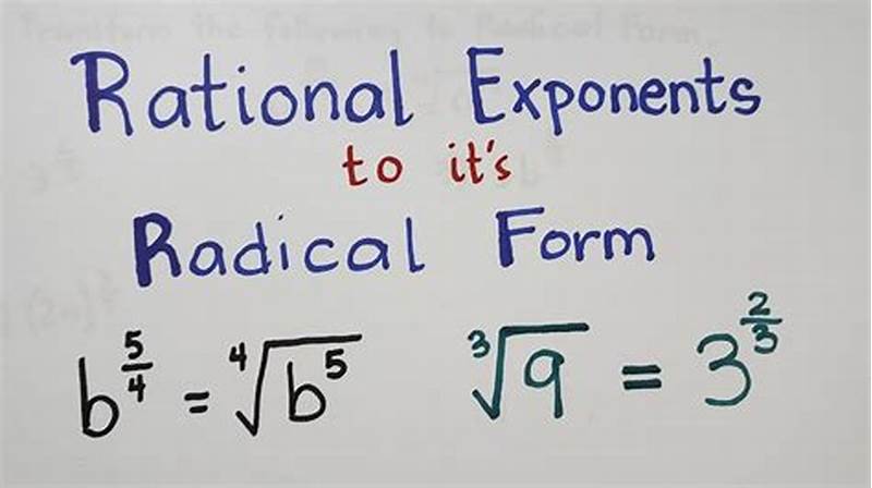 How To Rewrite Exponents In Radical Form