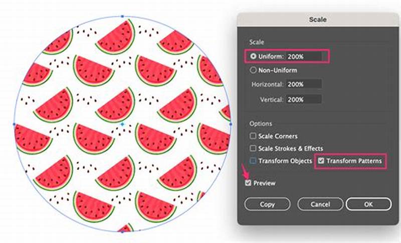 How To Scale A Pattern In Illustrator