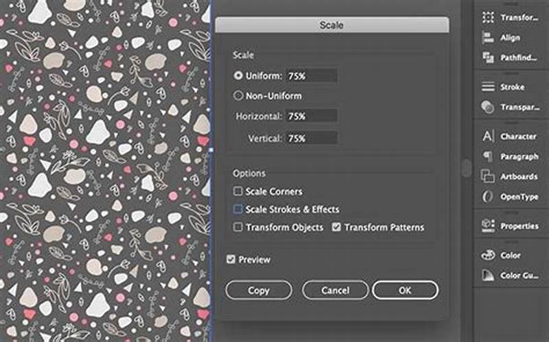 How To Scale Down Pattern In Illustrator
