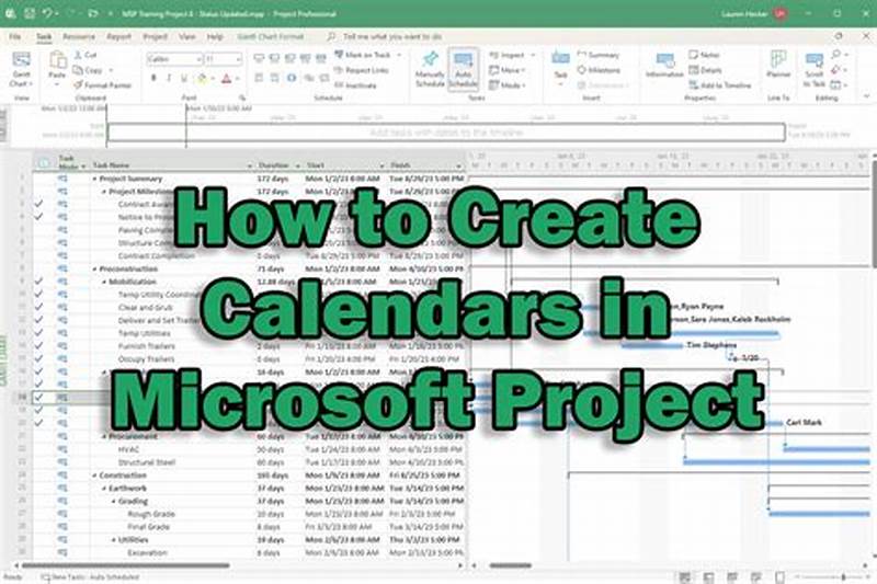 How To Set Calendar In Ms Project