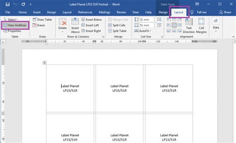How To Set Up Label Template In Word