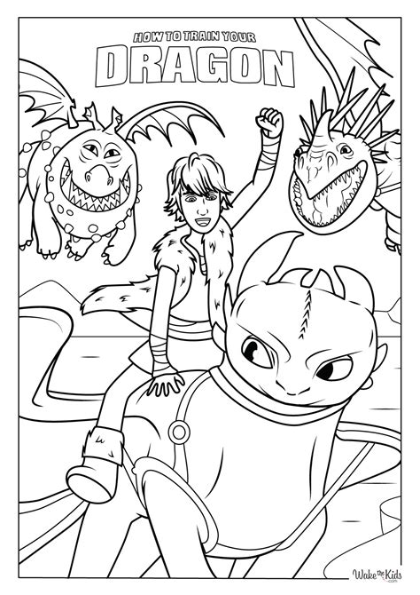 How To Train Your Dragon Colouring Pages Printable