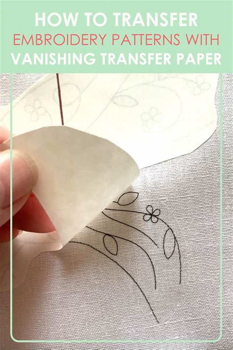 How To Transfer A Pattern For Embroidery