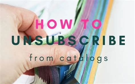 How To Unsubscribe From Catalogs