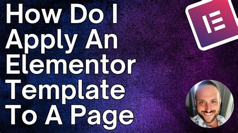 How To Use Apply Elementor Template To Existing Page
