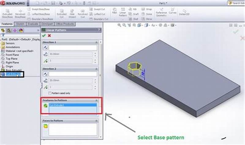 How To Use Linear Pattern In Solidworks