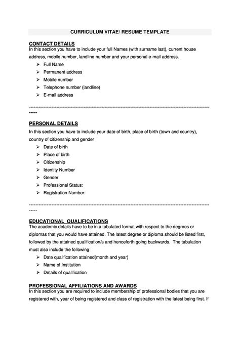 How To Write A Curriculum Template