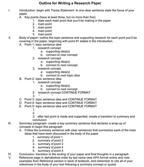 How To Write A Research Paper Template
