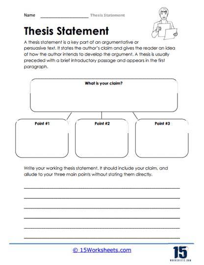 How To Write A Thesis Statement 5th Grade Printable