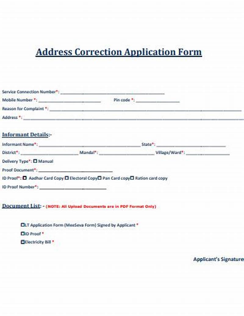 How To Write Address On Application Form