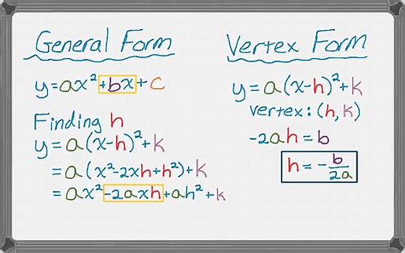 How To Write Function In Vertex Form
