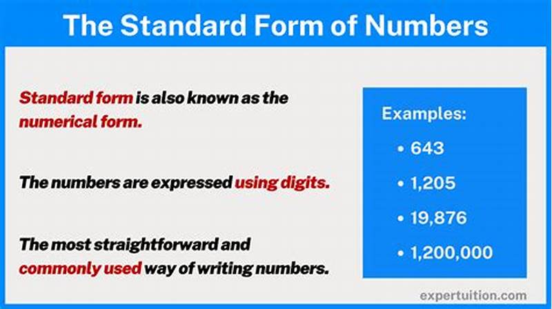 How To Write In Standard Form