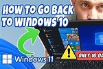 How to Go Back to Windows 10