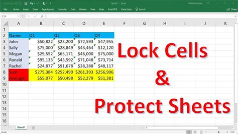 How to Lock Columns in Excel