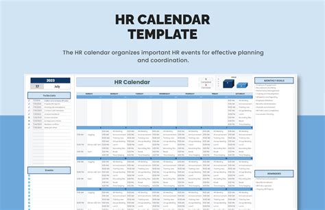 Hr Calendar Template