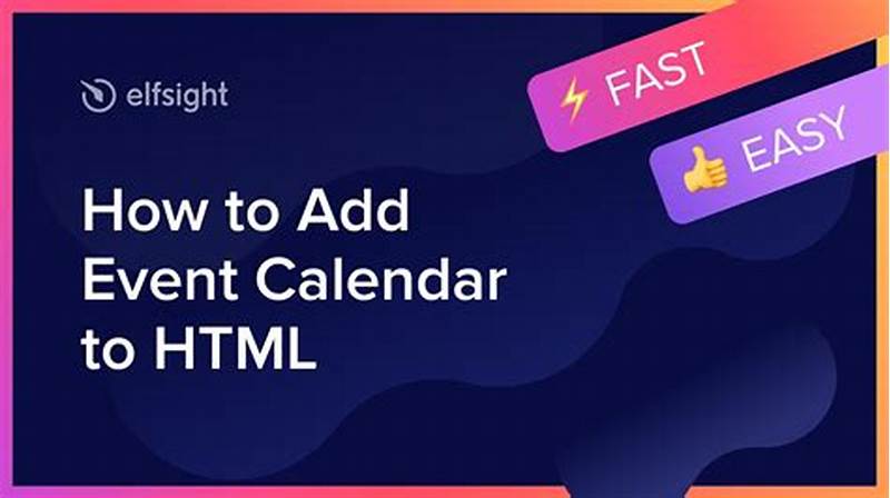 Html Code To Add Event To Calendar