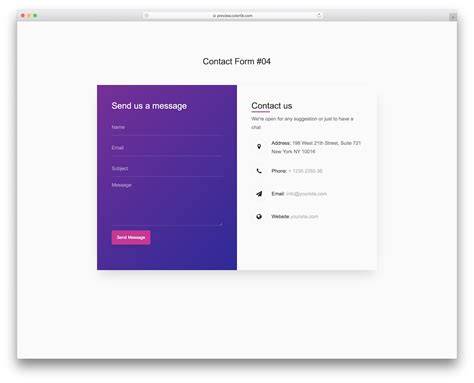 Html Contact Us Page Template