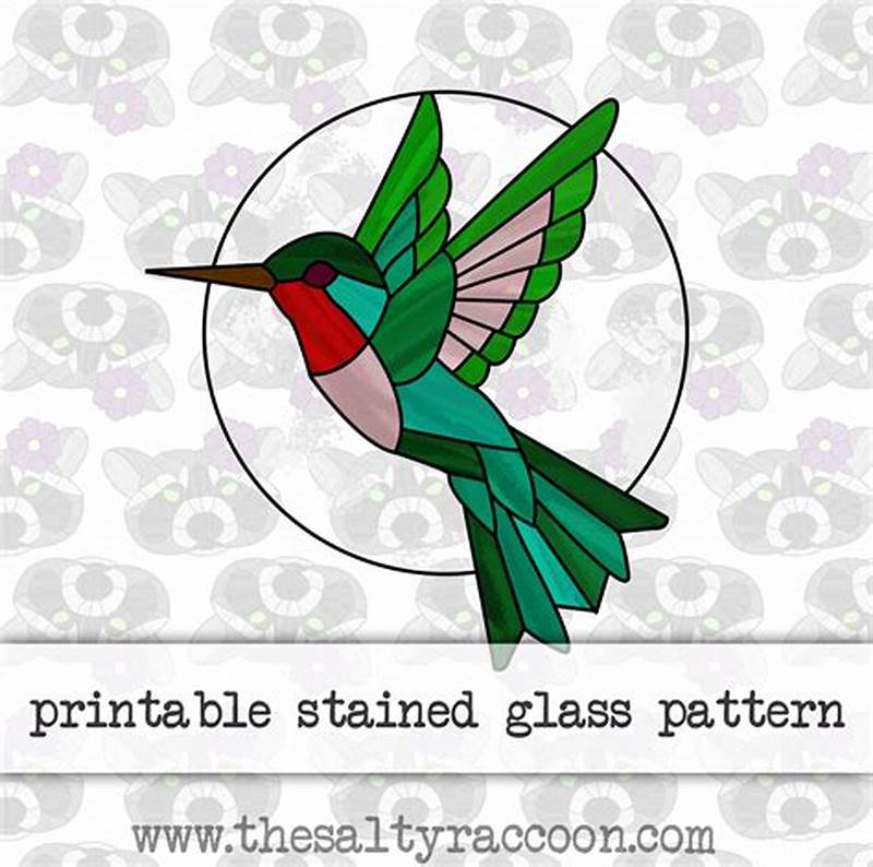 Hummingbird Pattern For Stained Glass