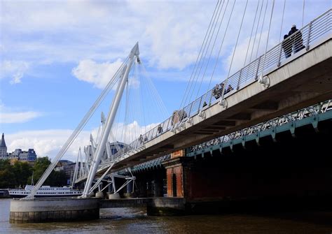 Hungerford Bridge and Golden Jubilee Bridges
