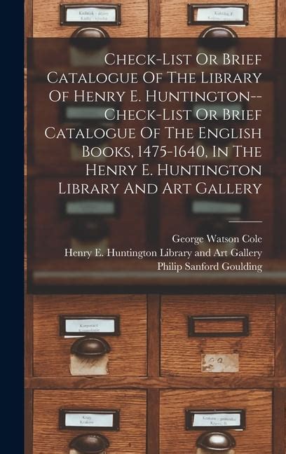 Huntington Library Catalogue