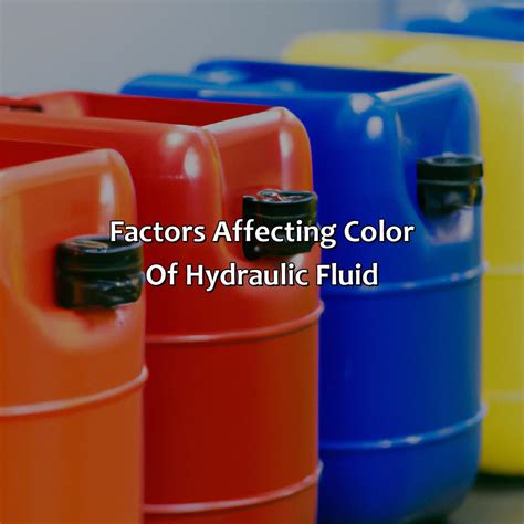 Hydraulic Oil Color Chart