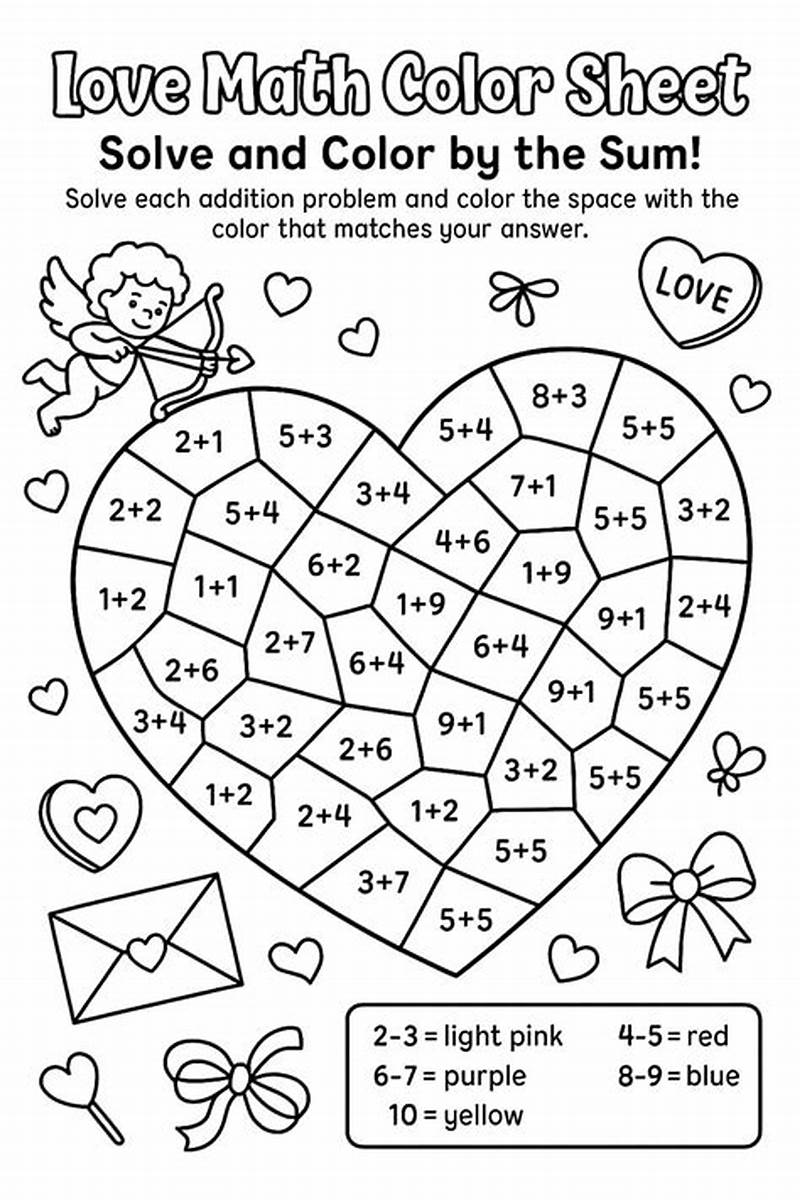 I Love Math Coloring Worksheet Answer Key