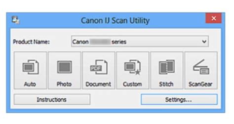 Aplikasi IJ Scan Utility pada layar komputer