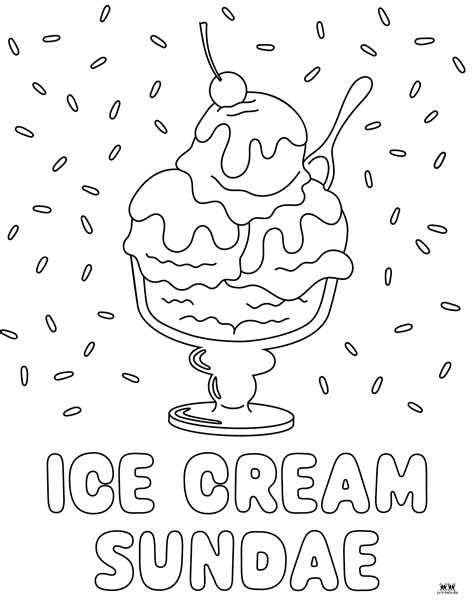 Ice Cream Coloring Page Printable