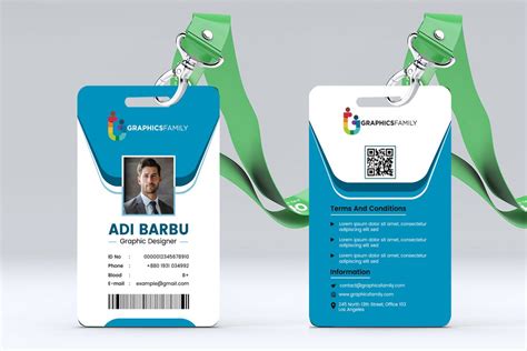 Identification Card Template Psd