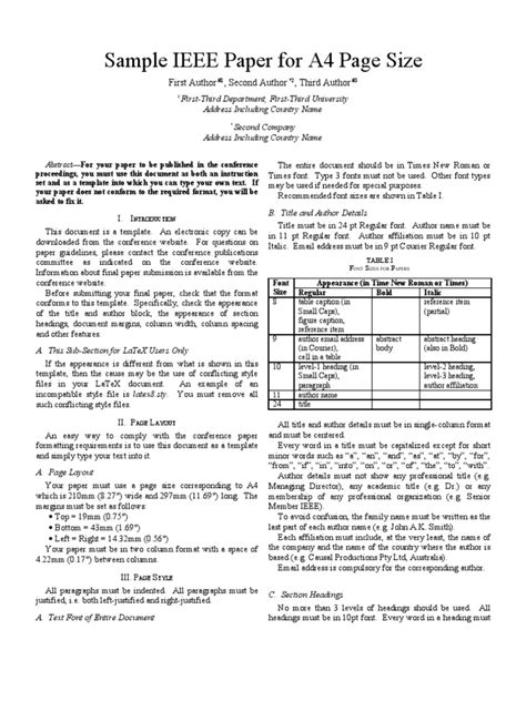 Ieee Word Template