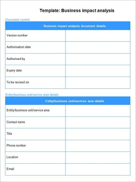 Impact Assessment Template