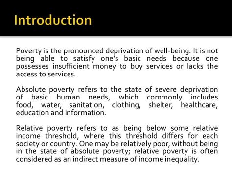 About Poverty