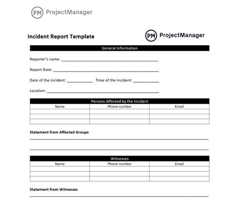 Incident Report Word Template