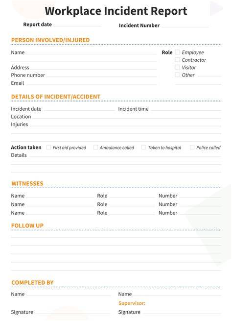 Incident Reports Template