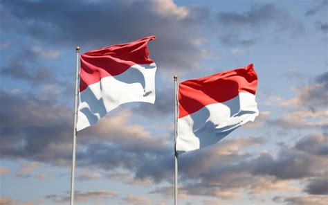 Bendera Indonesia and Bendera Monaco